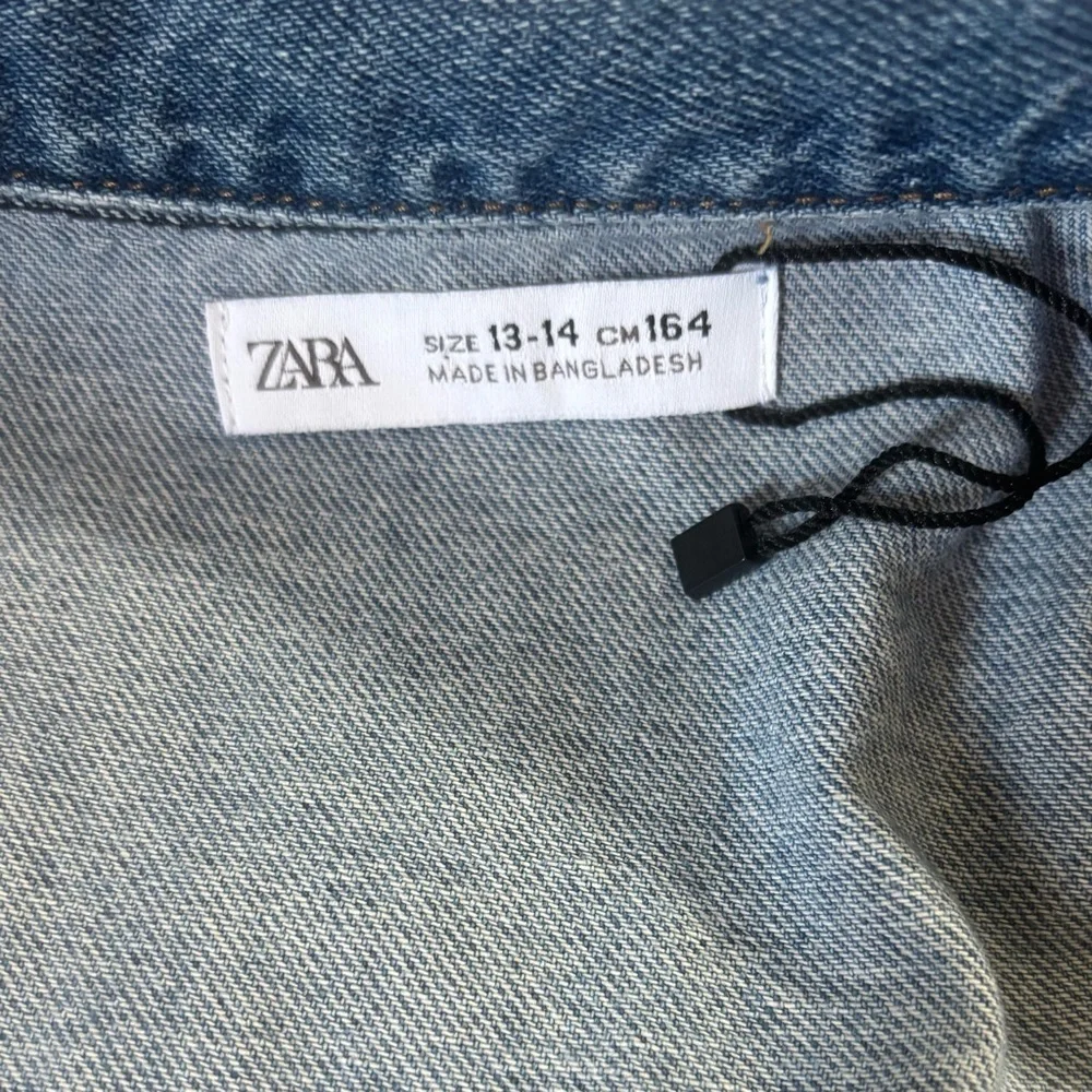 Zara Girls Denim Utility Shirt Dress | Size 13–14